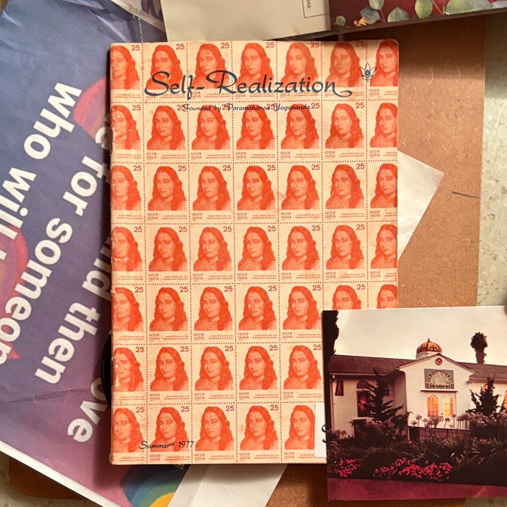 VINTAGE SPIRITUAL ART! SRF Magazine & Post Card